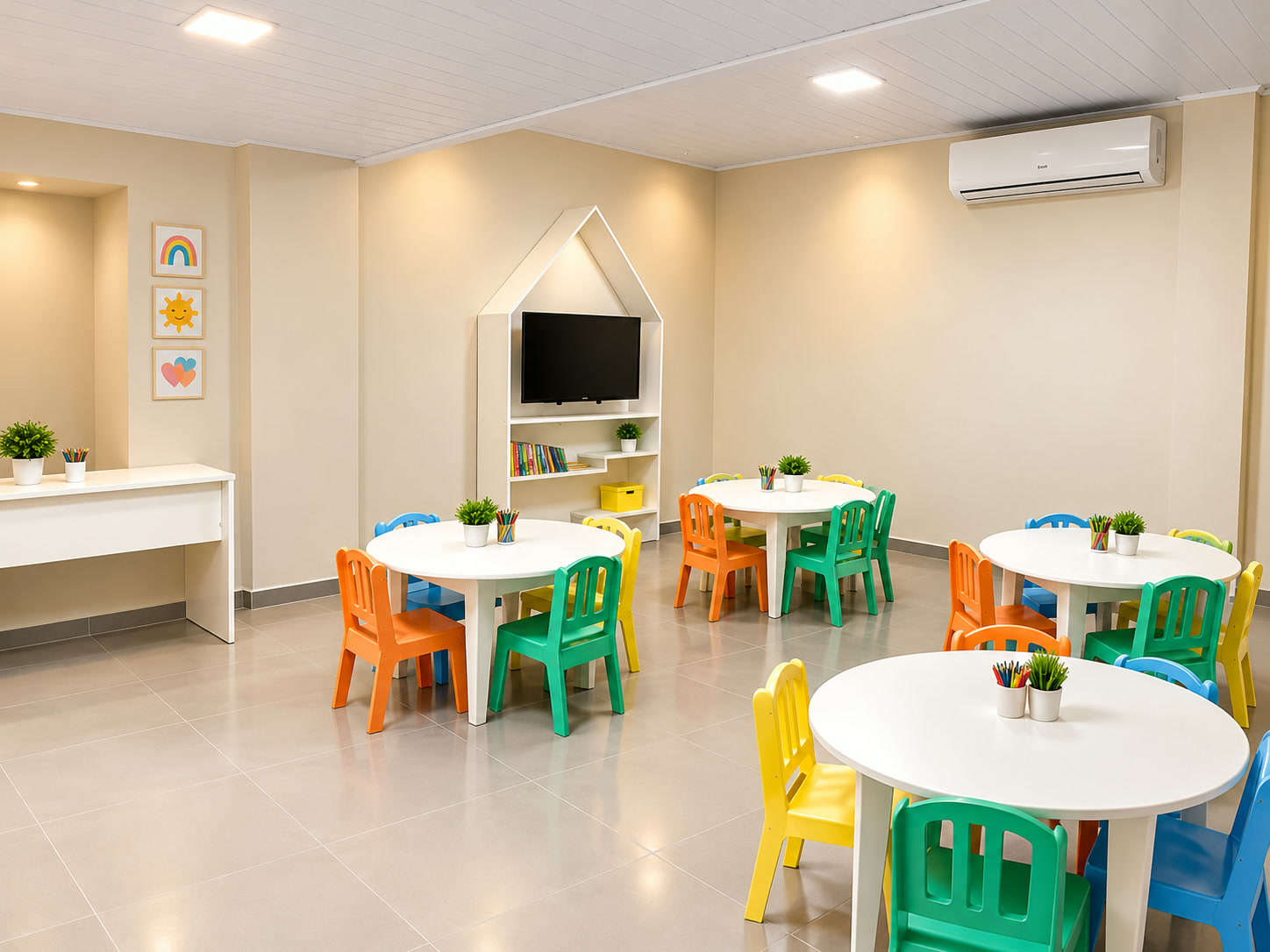 Sala de atividades do Aliança Kids